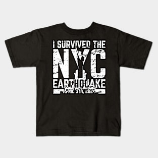 I Survived The NYC Earthquake April 5th, 2024 v4 Kids T-Shirt